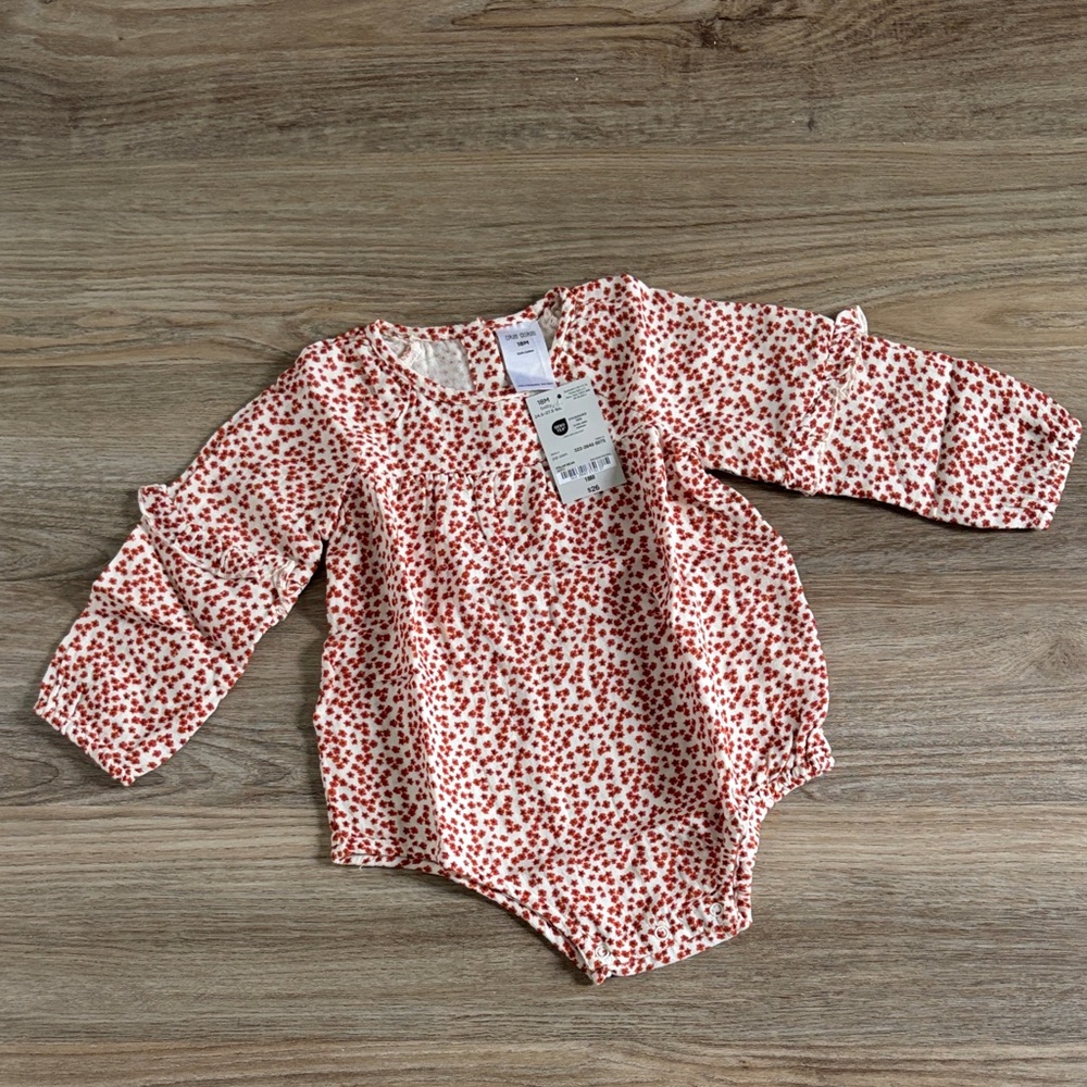 NWT 18 Months Okie Dokie Baby Girls Long Sleeve Romper